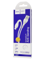 Кабель USB- micro-USB Hoco X37, белый пластик штекер, 1м, круглый белый ПВХ
